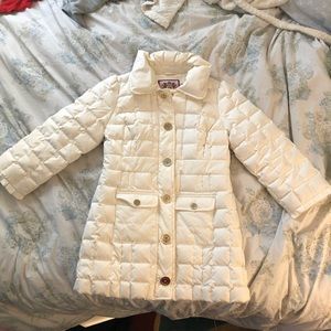 Juicy Couture off white long puffer